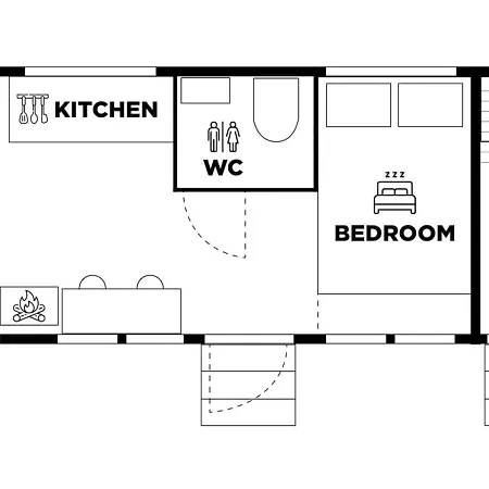 Сasa de vacaciones Borealis Village 6 With A Nature View, Fireplace, Sauna, Kitchen *